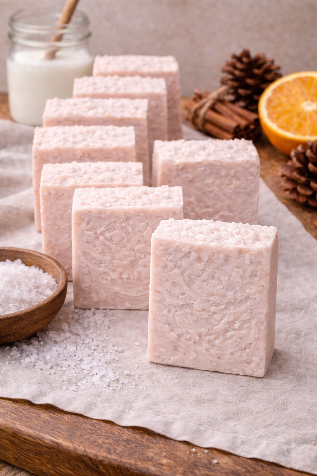 Salt & Hearth - Goat’s Milk Sea Salt Soap with Warm Pine & Citrus